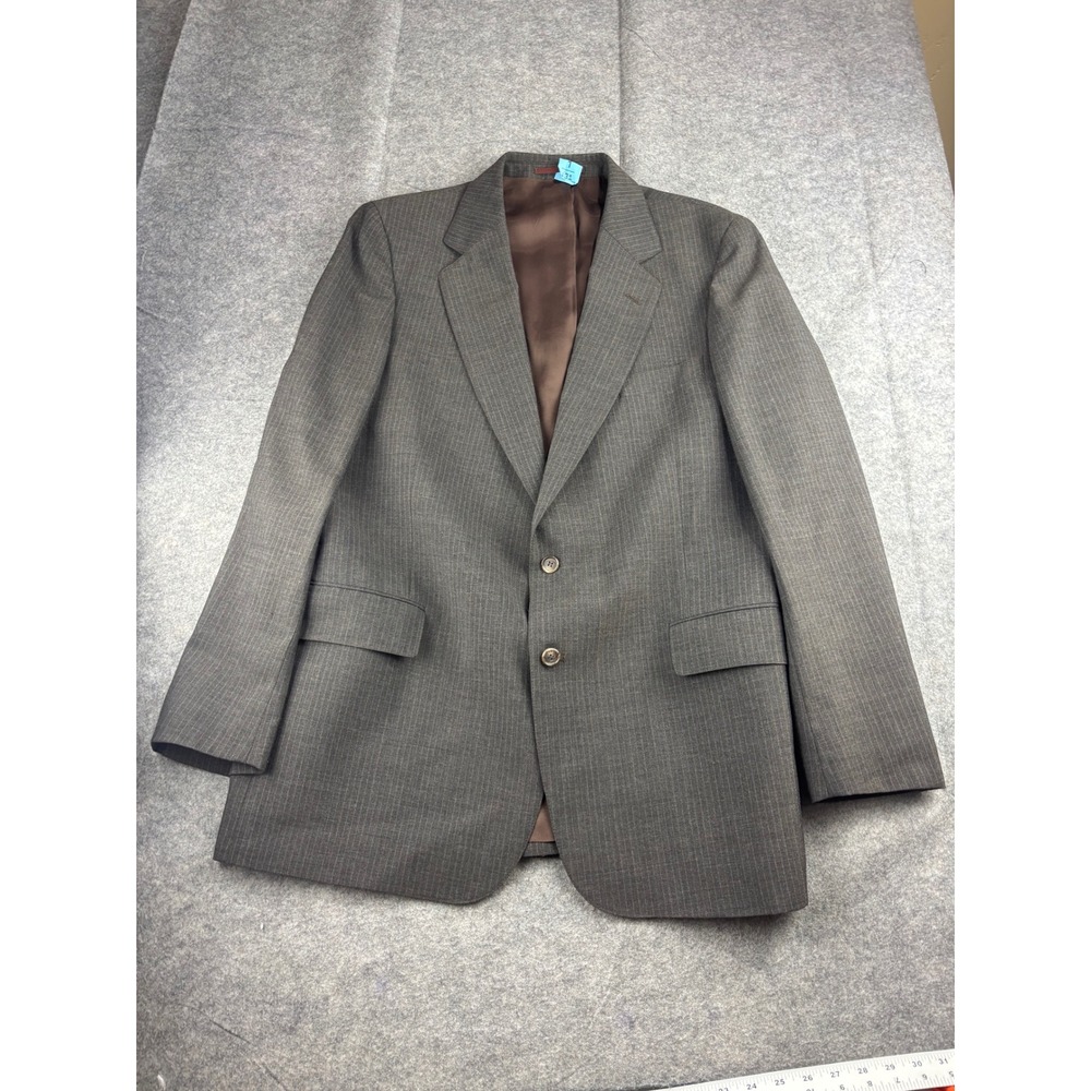 Woodward & Lothrop Young Professional Mens Brown Pinstripe Blazer Sport Coat 44L
